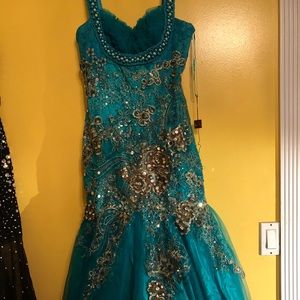 turquoise mermaid dress